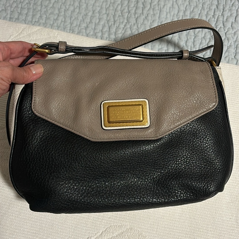 Marc Jacobs color block adjustable strap crossbody black, cream, grayish-/taupe - Picture 1 of 17
